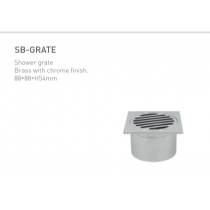 ECT Shower Grate Brass with Chrome finish 88*88*H54mm